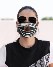 Sussex Spaniel Stripes FM Cloth face mask aos-face-mask-lifestyle-02