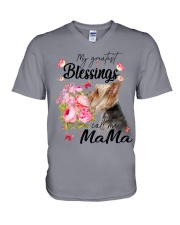 Yorkshire Terrier-NT373-Call Me Mama V-Neck T-Shirt tile