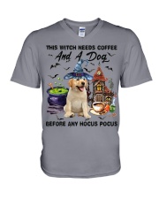 Labrador Retriever-DN2081-Hocus Pocus V-Neck T-Shirt tile