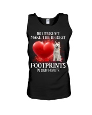 Berger Blanc Suisse-DN2037-Footprints-V2 Unisex Tank tile