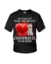 Berger Blanc Suisse-DN2037-Footprints-V2 Youth T-Shirt tile