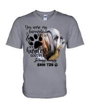 Shih Tzu-Art-CS1389-My Hardest V-Neck T-Shirt tile