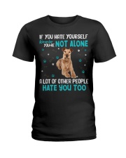 Irish Terrier-CS3151-Not Alone Ladies T-Shirt tile