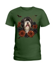 Tibetan Terrier-CS3406-Rose And Dog-V3 Ladies T-Shirt tile