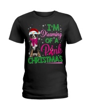 Bernese Mountain-CS3724-Pink Christmas Ladies T-Shirt tile