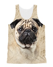 Pug-Face and Hair All-over Unisex Tank thumbnail