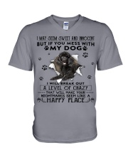 Poodle-CS3017-Happy Place V-Neck T-Shirt tile