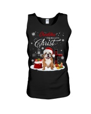 English Bulldog -CS3656-Christmas Unisex Tank tile