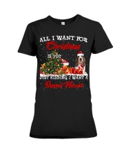 Basset Hound-CS3943-Christmas-V9 Premium Fit Ladies Tee tile