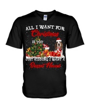 Basset Hound-CS3943-Christmas-V9 V-Neck T-Shirt tile