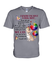 Chihuahua 2-CS3132-I'm Just A Dog V-Neck T-Shirt tile