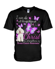 Poodle-CS3995-I Can Do-V2 V-Neck T-Shirt tile