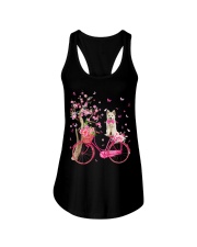 Berger Blanc Suisse-CS3104-Dog And Bicycle Ladies Flowy Tank tile