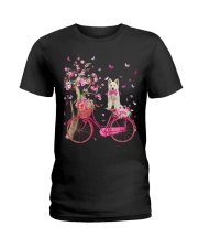 Berger Blanc Suisse-CS3104-Dog And Bicycle Ladies T-Shirt tile