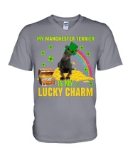 Manchester Terrier-CS4143-Lucky Charm-V2 V-Neck T-Shirt tile