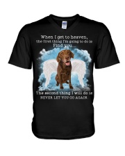 Chesapeake Bay Retriever-CS3351-I Get To Heaven V-Neck T-Shirt tile