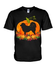 Tibetan Mastiff-CS3218-Pumpkin V-Neck T-Shirt tile