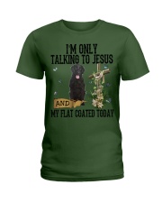 Flat Coated-CS2471-Talking To Jesus Ladies T-Shirt tile