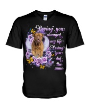 Dogue de Bordeaux-CS3490-Loving You-V2 V-Neck T-Shirt tile