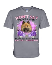 Eurasier-CS4086-Don't Say-V2 V-Neck T-Shirt tile