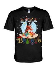 Border Collie-CS4082-Believe-V2 V-Neck T-Shirt tile