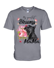 Scottish Terrier-NT373-Call Me Mama V-Neck T-Shirt tile