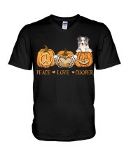 Blue Merle Collie-CS3277-Place-Love-Cooper V-Neck T-Shirt tile