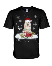 Samoyed-CS3675-Christmas Dog-V5 V-Neck T-Shirt tile