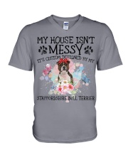 Staffordshire Bull Terrier-CS4029-My House V-Neck T-Shirt tile