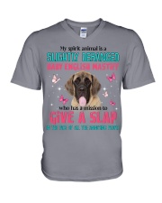 English Mastiff-CS3825-Give A Slap V-Neck T-Shirt tile