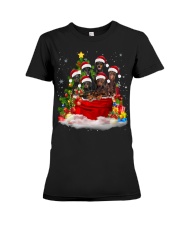 Doberman-Christmas-V12 Premium Fit Ladies Tee tile