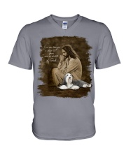 Bearded Collie-CS3649-Child Of God V-Neck T-Shirt tile