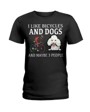 Poodle1-CS3082-I Like Bicycles Ladies T-Shirt tile