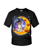 Shetland Sheepdog-CS3262-Dog And Moon Youth T-Shirt tile