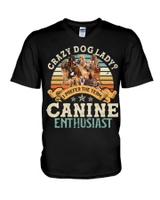 Bloodhound-CS2593-Crazy Dog Lady V-Neck T-Shirt tile