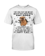 Griffon Bruxellois-CS3017-Happy Place Classic T-Shirt front