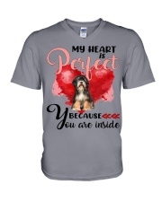 Tibetan Terrier-CS4148-Perfect-V2 V-Neck T-Shirt tile