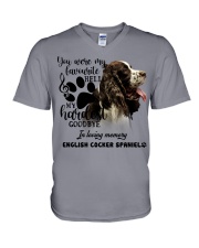 English Cocker Spaniel-CS1389-My Hardest V-Neck T-Shirt tile