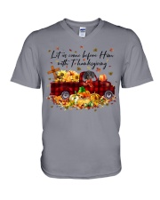 Dachshund 2-CS3221-Let Us Come V-Neck T-Shirt tile