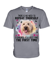 Goldendoodle-CS3626-Repeat Yourself V-Neck T-Shirt tile
