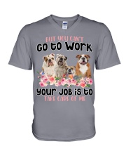 English Bulldog-CS882-Take Care Of Me V-Neck T-Shirt tile