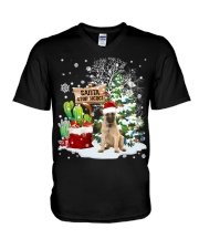 Dutch Shepherd-puppy-CS4026-Santa Stop Here-V2 V-Neck T-Shirt tile