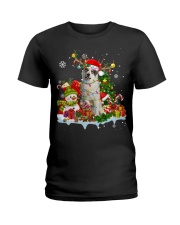 Great Pyrenees-CS3986-Christmas Dog-V14 Ladies T-Shirt tile