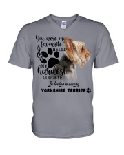Yorkshire Terrier-CS1389-My Hardest V-Neck T-Shirt tile