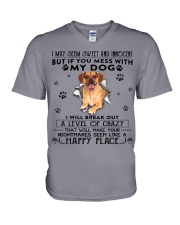 Puggle-CS3017-Happy Place V-Neck T-Shirt tile