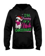 Japanese Chin-CS3724-Pink Christmas Hooded Sweatshirt tile