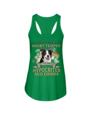 Border Collie-CS3066-Short Temper Ladies Flowy Tank tile