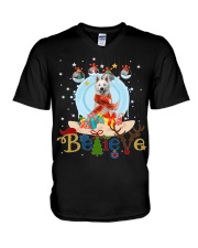 Berger Blanc Suisse-CS4082-Believe-V2 V-Neck T-Shirt tile