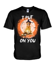 Golden Retriever-DN2127-I Put A Spell V-Neck T-Shirt tile