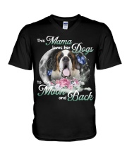 St Bernard-NT500-Loves Her Dog V-Neck T-Shirt tile